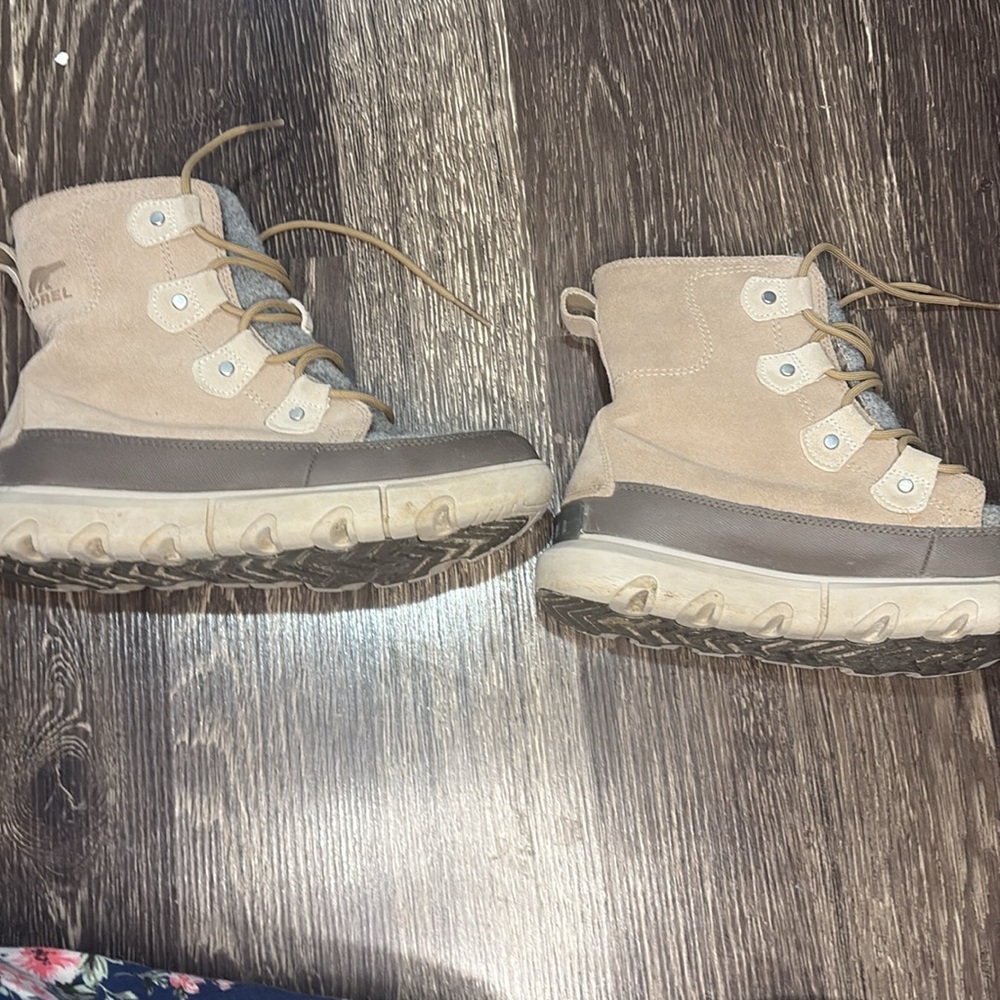 Sorel Women's Explorer II Joan Felt Waterproof Boot Omega Taupe, Sz 8.5 - Picture 4 of 5